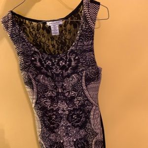 Black and gold dress